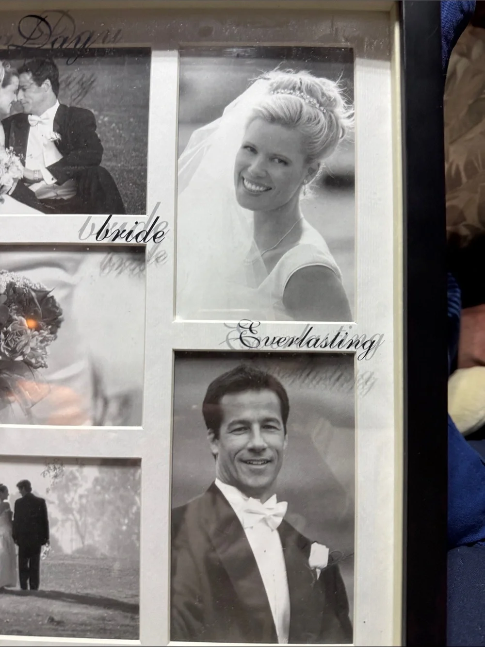 Malden Black Multi-Opening Wedding Collage Frame with Cream Mat